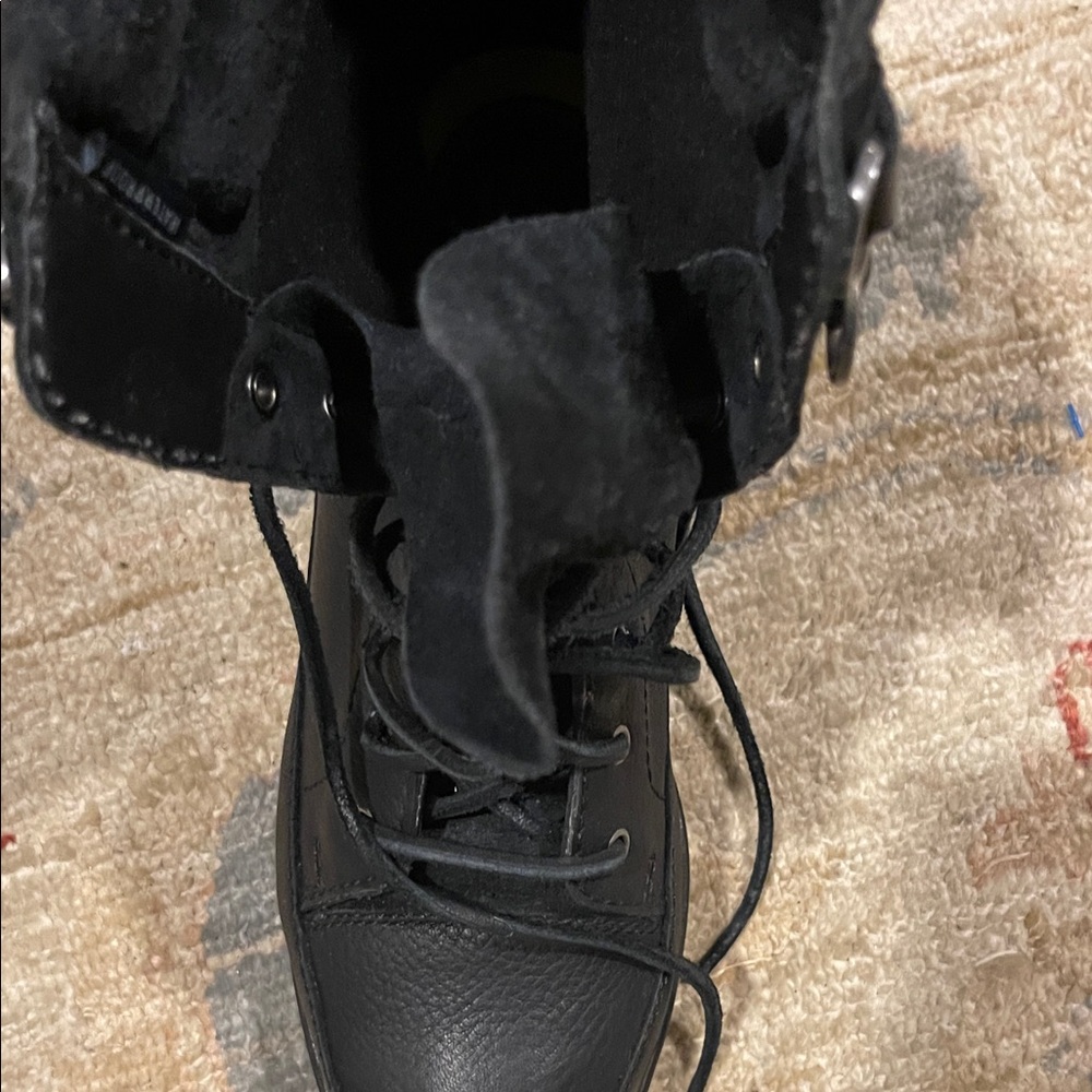 Black Lace-Up Boots